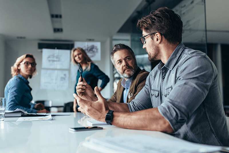 People in a business meeting image